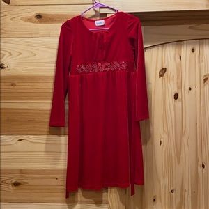 Velvet Red Christmas Dress